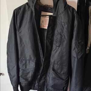 Anchor Black Bomber Jacket for Men